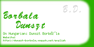 borbala dunszt business card